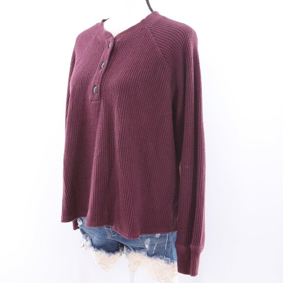 Old Navy | Henley Waffle Knit Long Sleeve Large NWOT - Picture 1 of 6